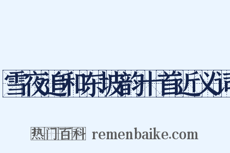雪夜追和东坡韵十首近义词是什么意思的图片